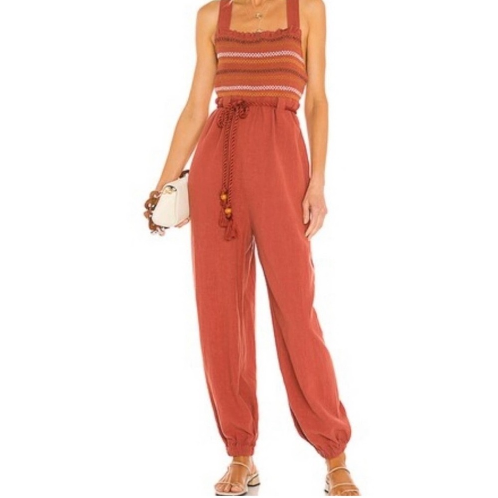 Free people smocked jumpsuit NWT